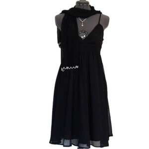 💥 Forever 21 💕simply sexy black chiffon dress Size S